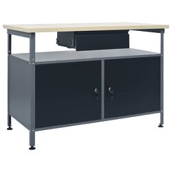 Practical Heavy Duty Workbench for Your Workshop 120x60x85cm Black