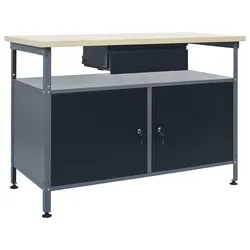 Practical Heavy Duty Workbench for Your Workshop 120x60x85cm Black