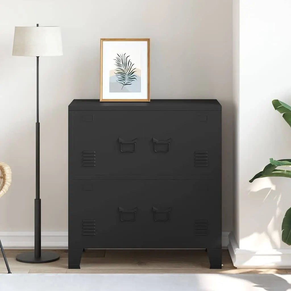 Industrial Storage Chest Steel 75 x 40 x 80 cm Black