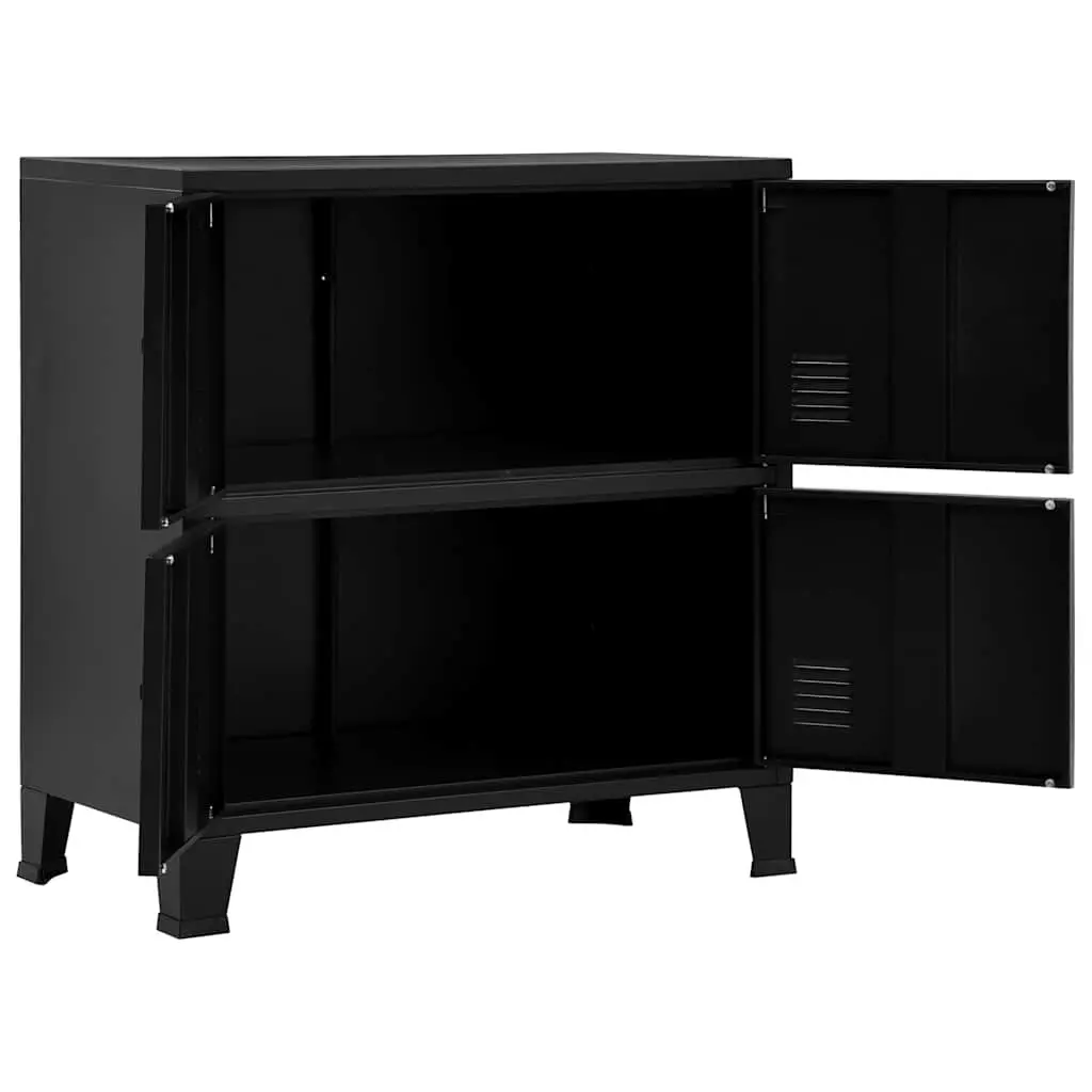 Industrial Storage Chest Steel 75 x 40 x 80 cm Black
