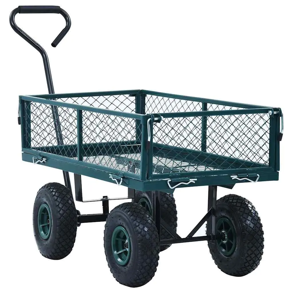 Garden Hand Trolley Heavy-Duty Steel 250kg Load Capacity Red