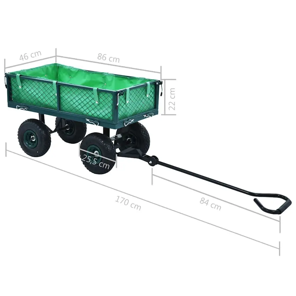 Garden Hand Trolley Heavy-Duty Steel 250kg Load Capacity Red