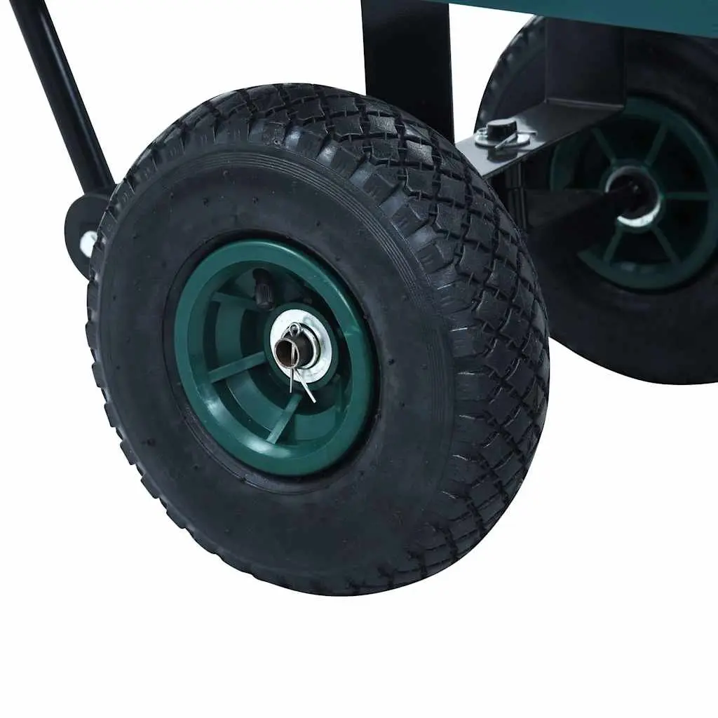 Garden Hand Trolley Heavy-Duty Steel 250kg Load Capacity Red