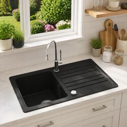 Practical Black Granite Sink for Everyday Use