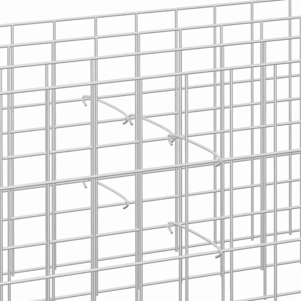 Gabion Hooks Galvanised Steel 30 cm Silver 50 Piece