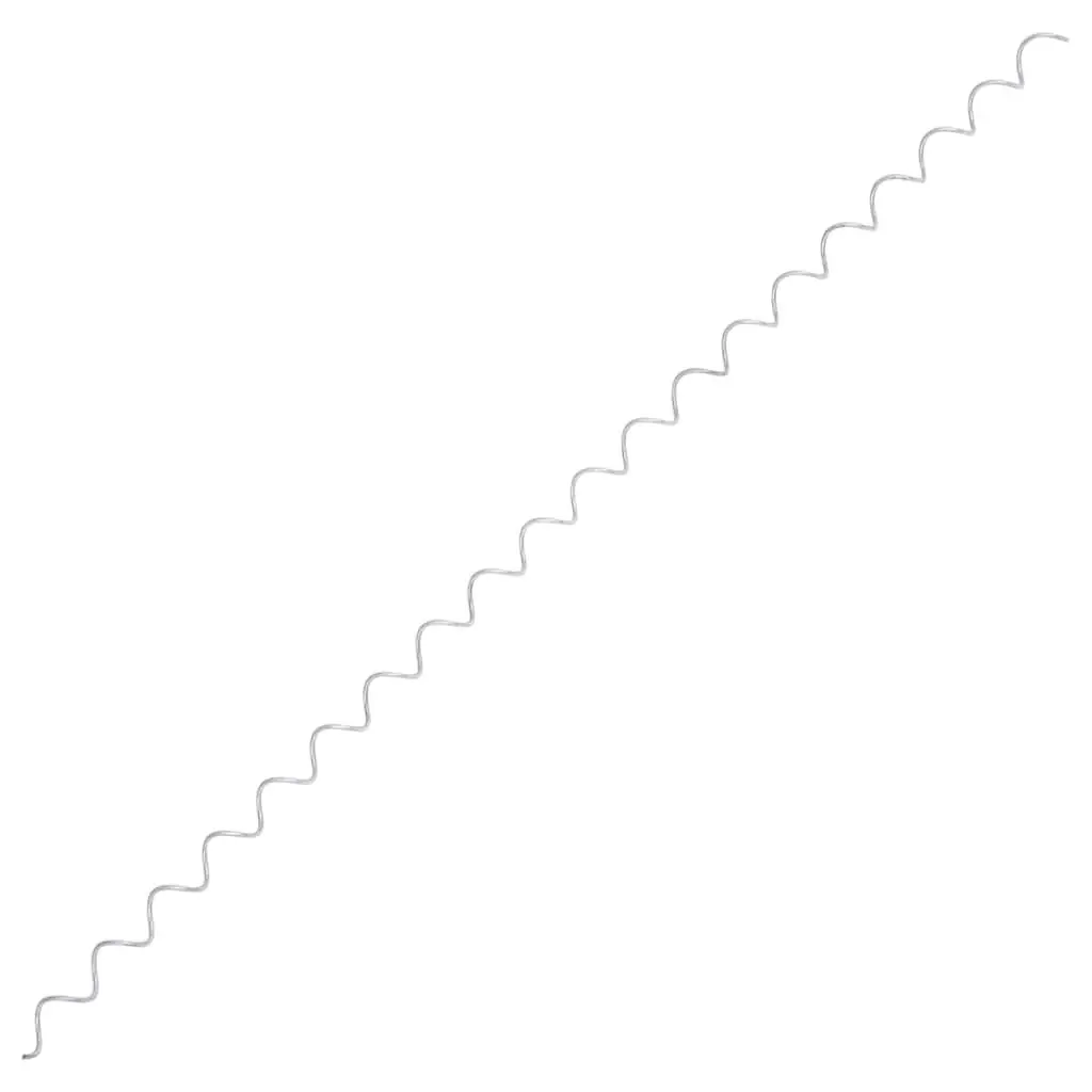 Gabion Connector Spirals Heavy-Duty Galvanised Steel 100 cm Silver 24 Pieces for Panel Binding
