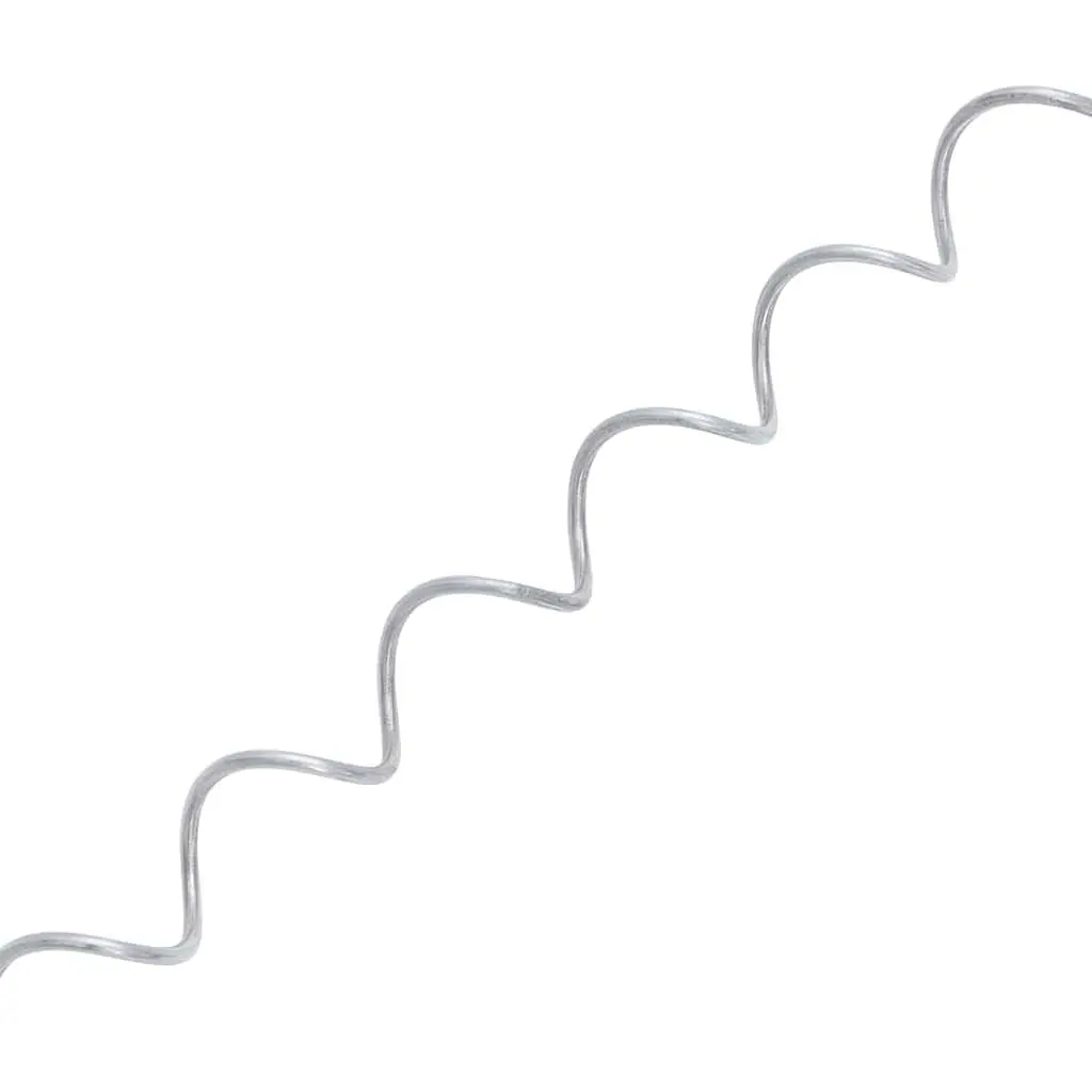 Gabion Connector Spirals Heavy-Duty Galvanised Steel 100 cm Silver 24 Pieces for Panel Binding