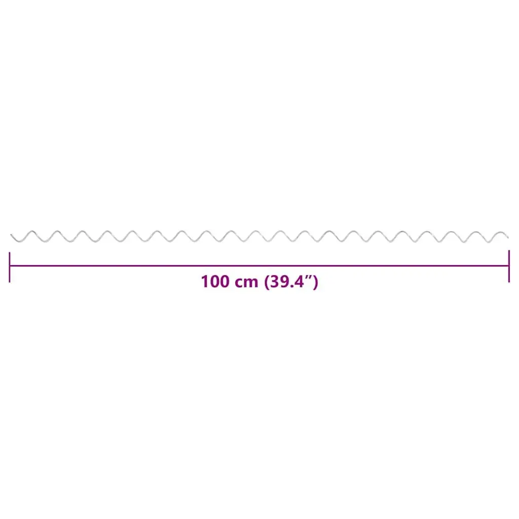 Gabion Connector Spirals Heavy-Duty Galvanised Steel 100 cm Silver 24 Pieces for Panel Binding
