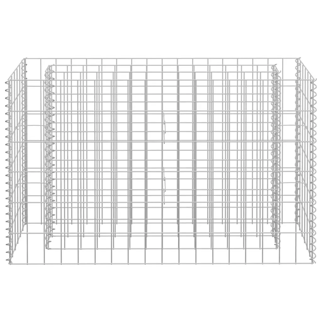 Gabion Raised Bed Planter Silver Metal Garden Border Flower Box 90x30x60cm