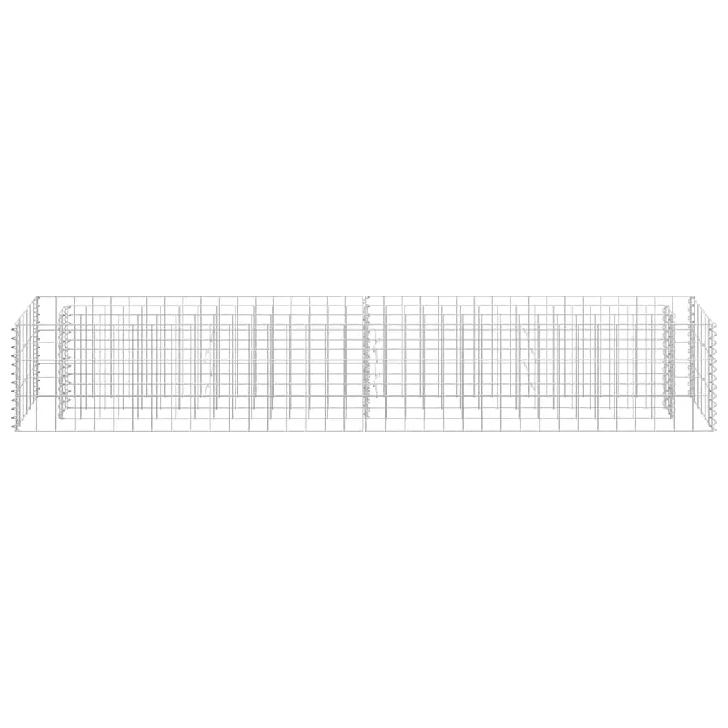 Raised Garden Bed Galvanised Steel 180 x 30 x 30 cm Silver Gabion Planter Box