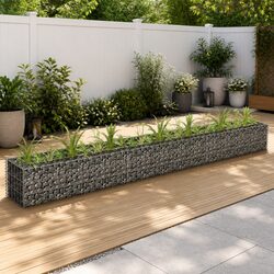 Practical Gabion Raised Bed for Your Outdoor Setup