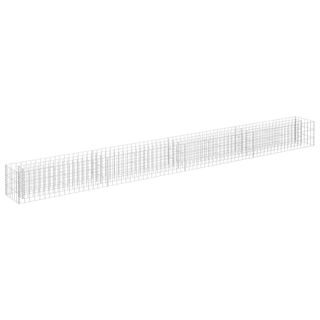 Galvanised Steel Raised Garden Bed Planter Box 360x30x30 cm Silver Rustproof Weather Resistant