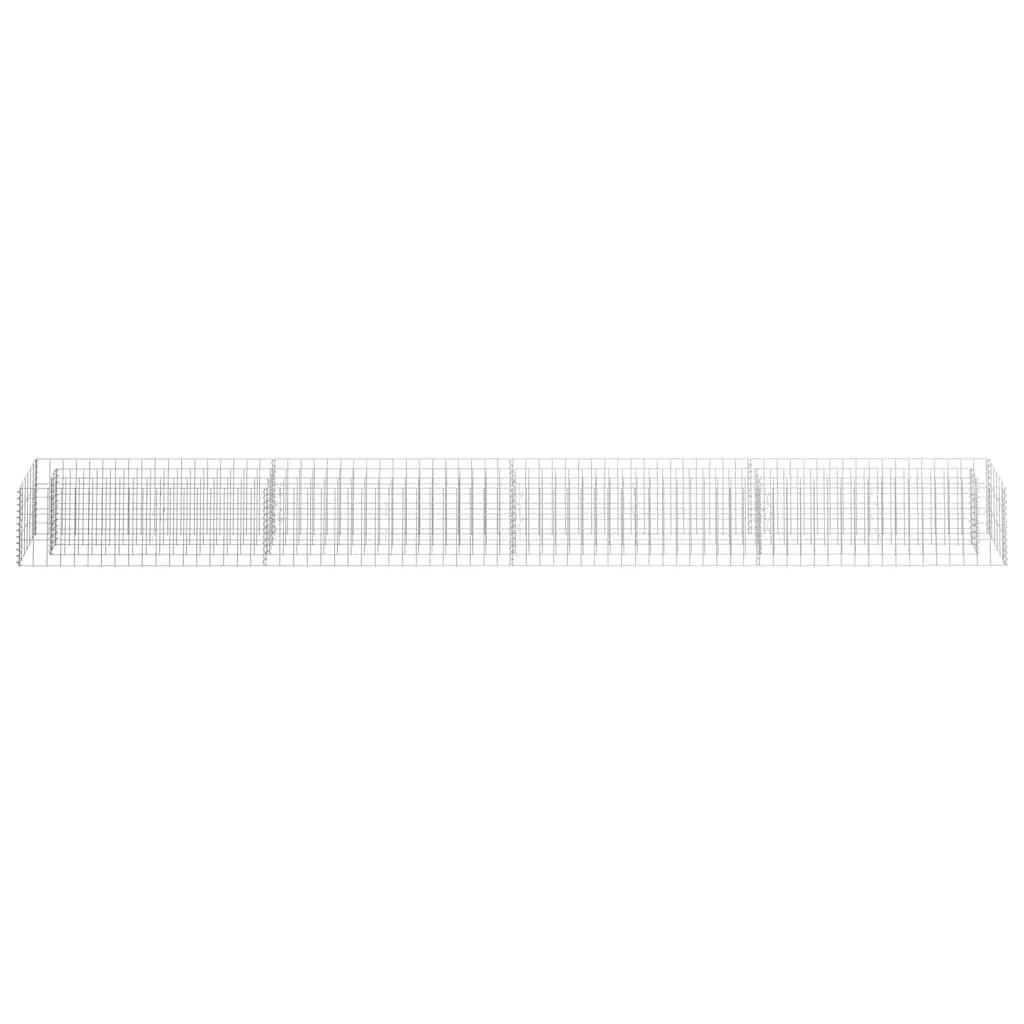 Galvanised Steel Raised Garden Bed Planter Box 360x30x30 cm Silver Rustproof Weather Resistant