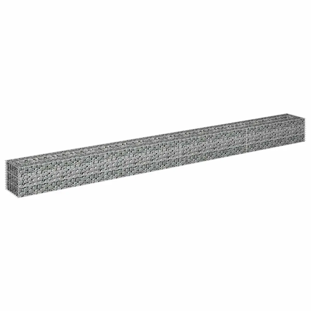 Galvanised Steel Raised Garden Bed Planter Box 360x30x30 cm Silver Rustproof Weather Resistant