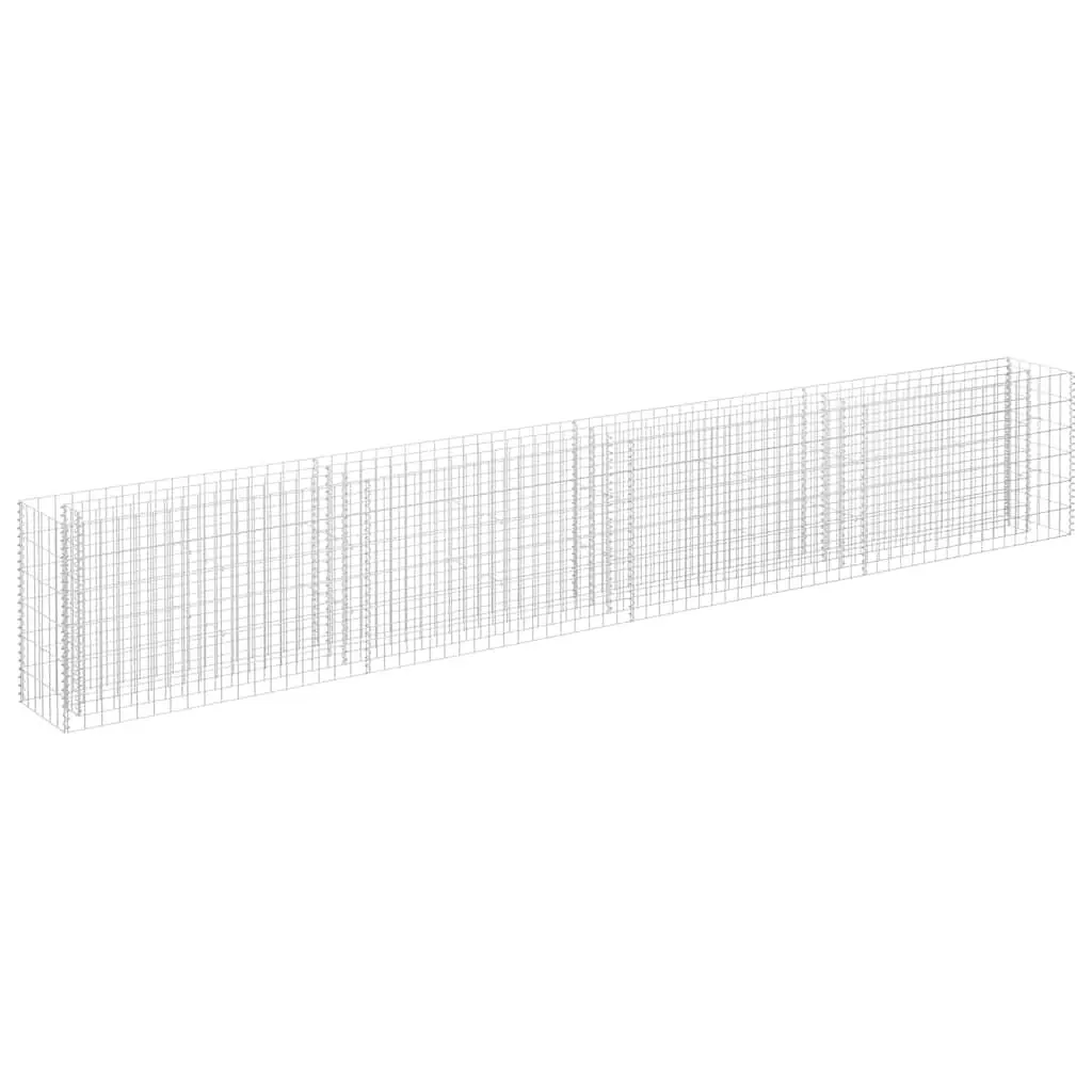 Raised Garden Bed Planter Flower Border Galvanised Steel 360x30x60cm Silver Rustproof Weather Resistant