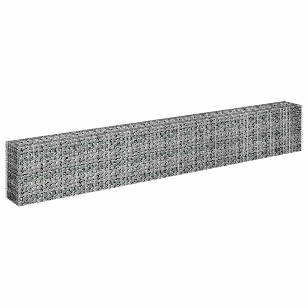 Raised Garden Bed Planter Flower Border Galvanised Steel 360x30x60cm Silver Rustproof Weather Resistant