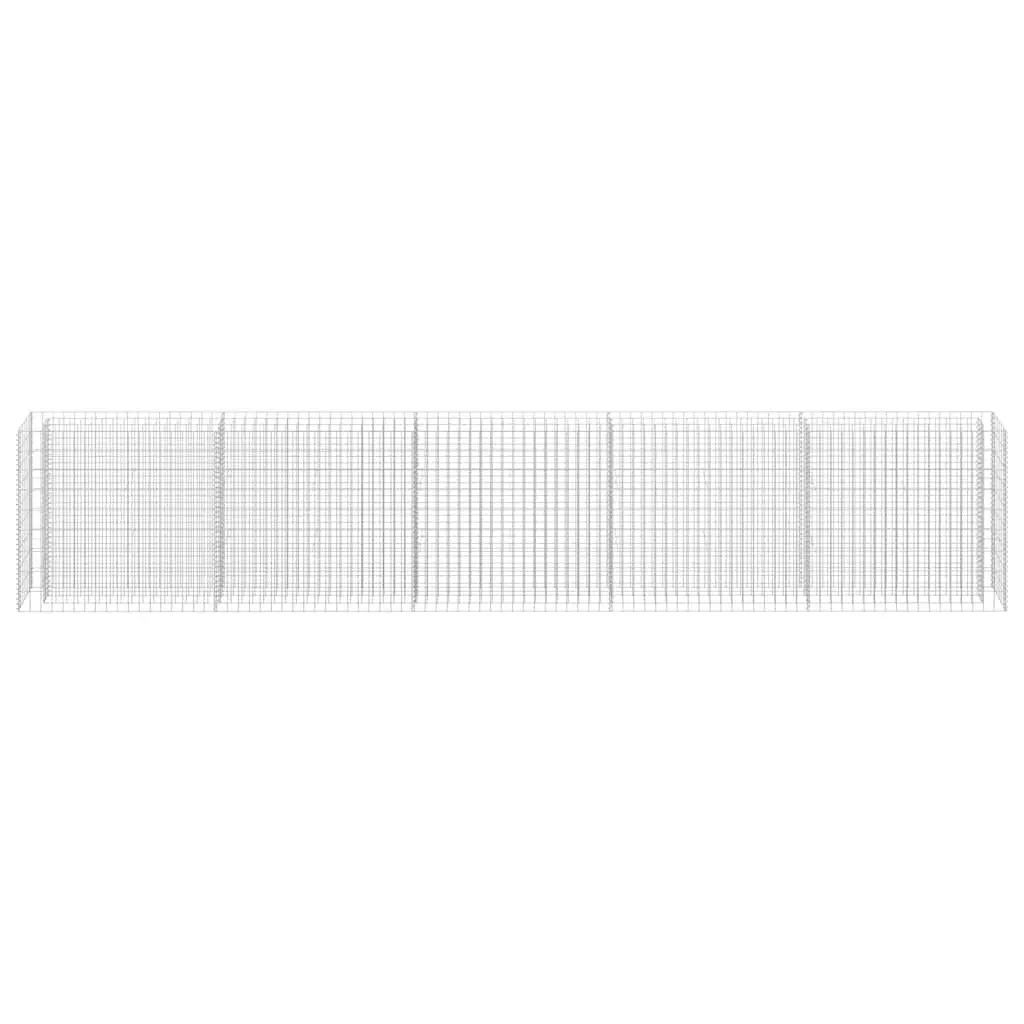 Gabion Raised Bed Galvanised Steel 450x30x90cm Silver Garden Planter