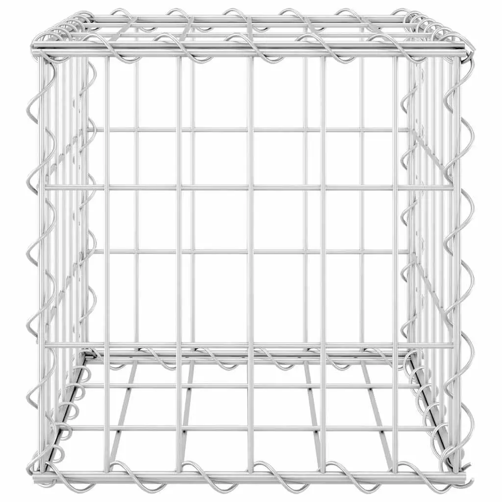 Cube Gabion Raised Bed Planter Steel Wire 30x30x30cm Silver