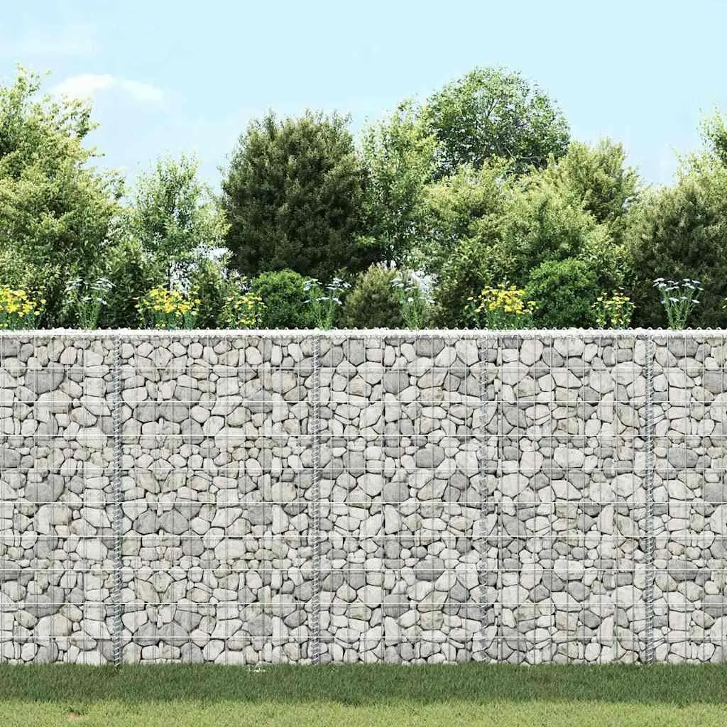 Gabion Raised Bed Trapezium Galvanised Steel 100 x 20 x 100 cm Silver Garden Planter Border Flower Box Outdoor Patio