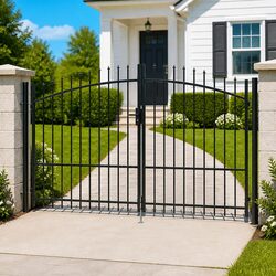Functional Garden Gate with Spike Tops 299.5x224.5cm for Your Home