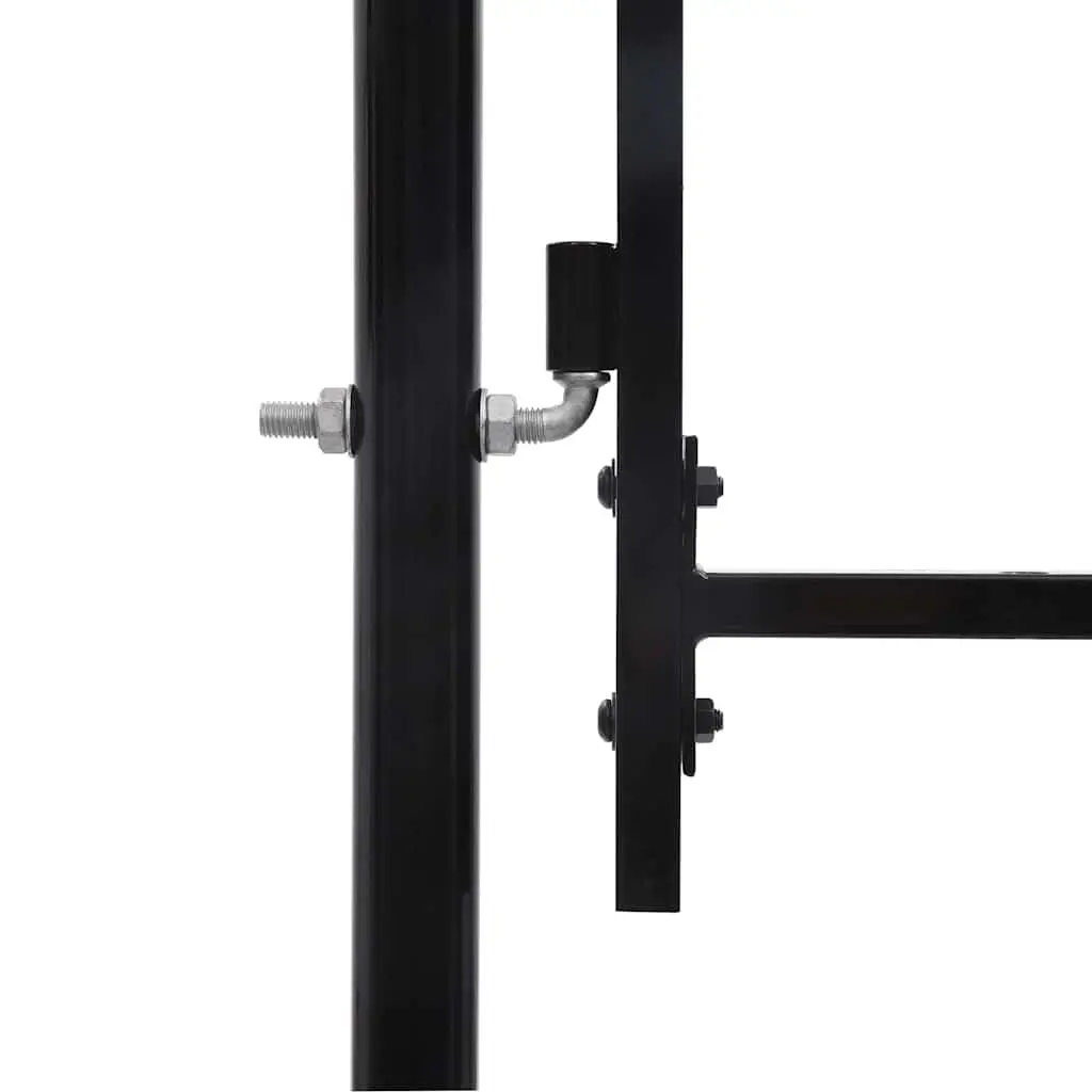 Double Door Garden Gate Heavy Duty Steel Black 400x224.5cm with Spear Top