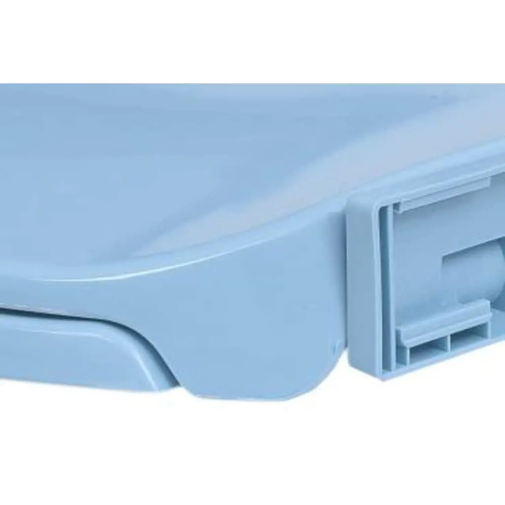 Soft-Close Toilet Seat Blue Oval Standard Bowl Bathroom Fixture Slow Close Hinge