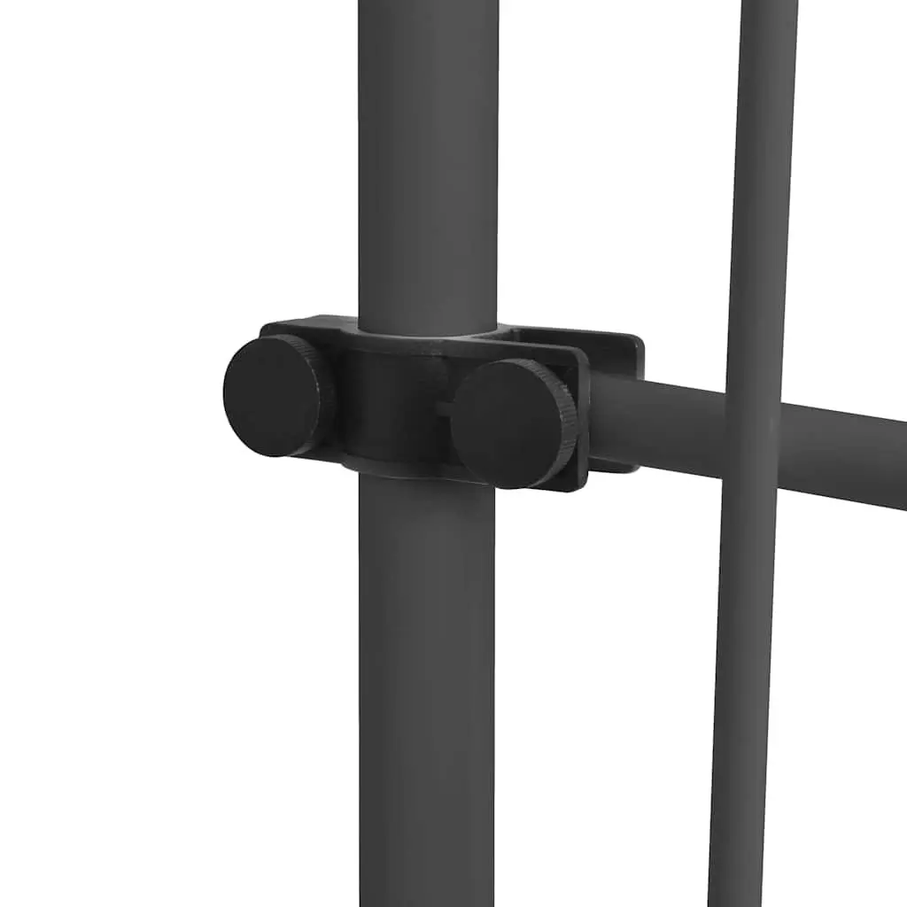 Manual Retractable Awning Polyester 250cm Anthracite with Solar LED Lights