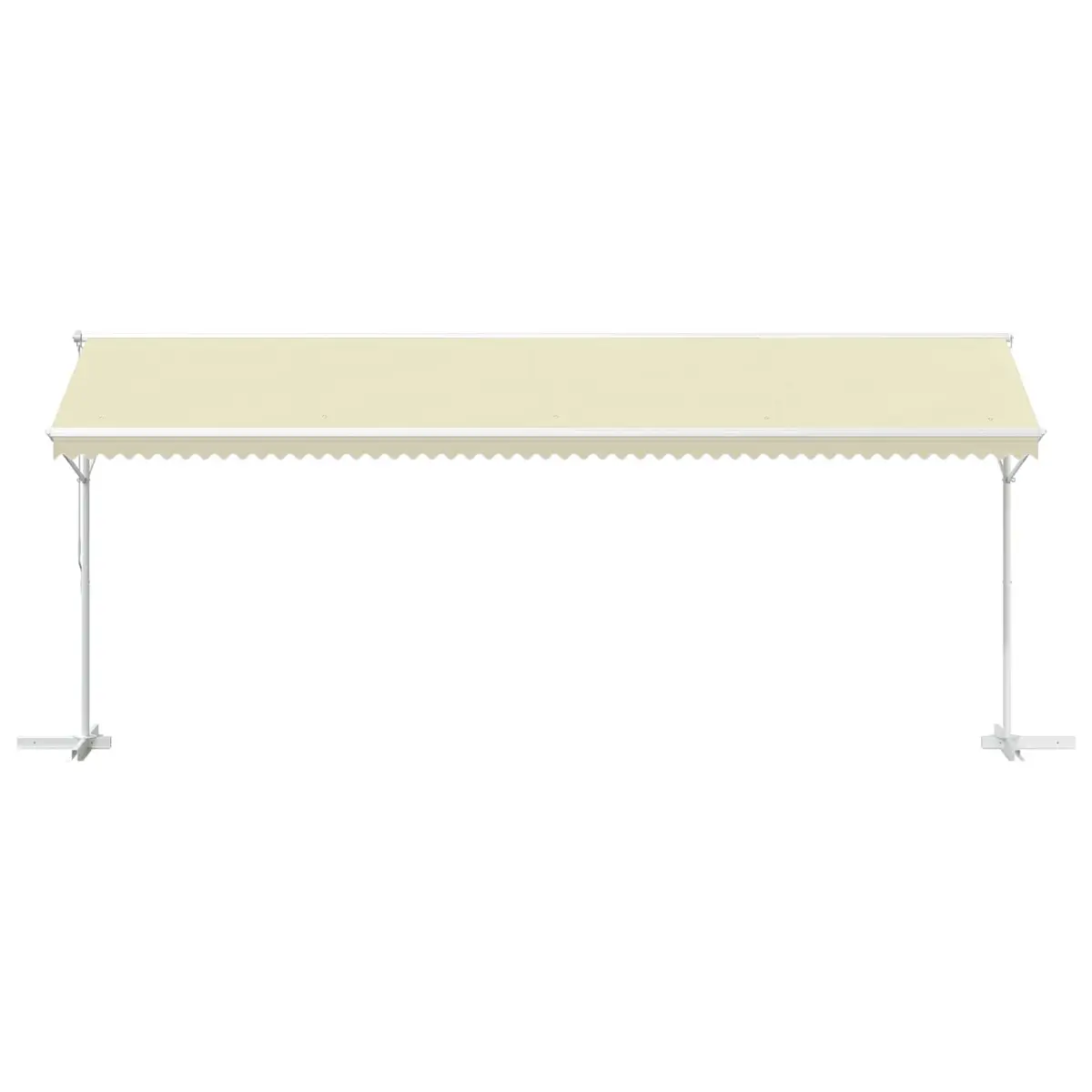 Free Standing Awning Powder-Coated Steel 600x300 cm Cream Weather-Resistant Polyester