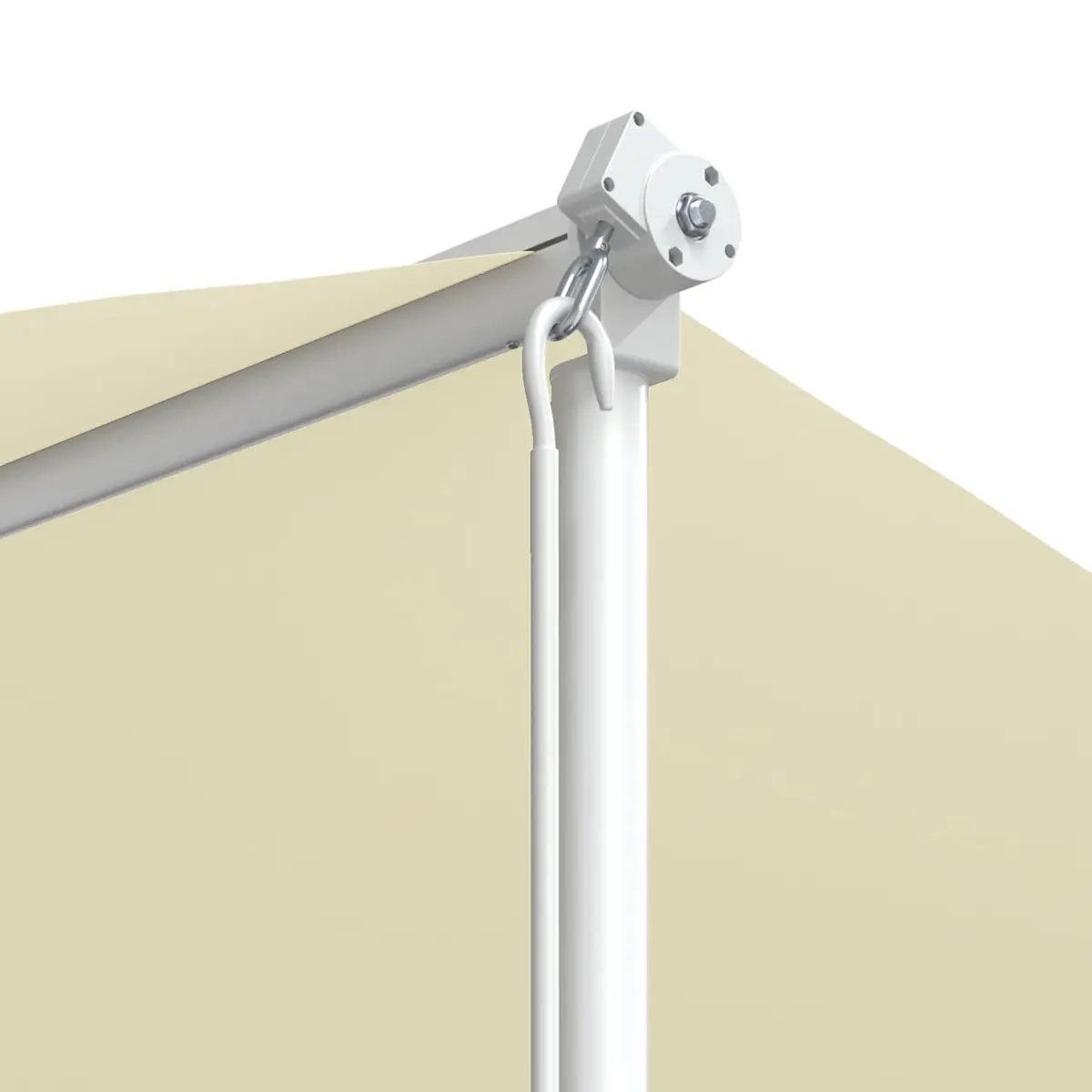 Free Standing Awning Powder-Coated Steel 600x300 cm Cream Weather-Resistant Polyester