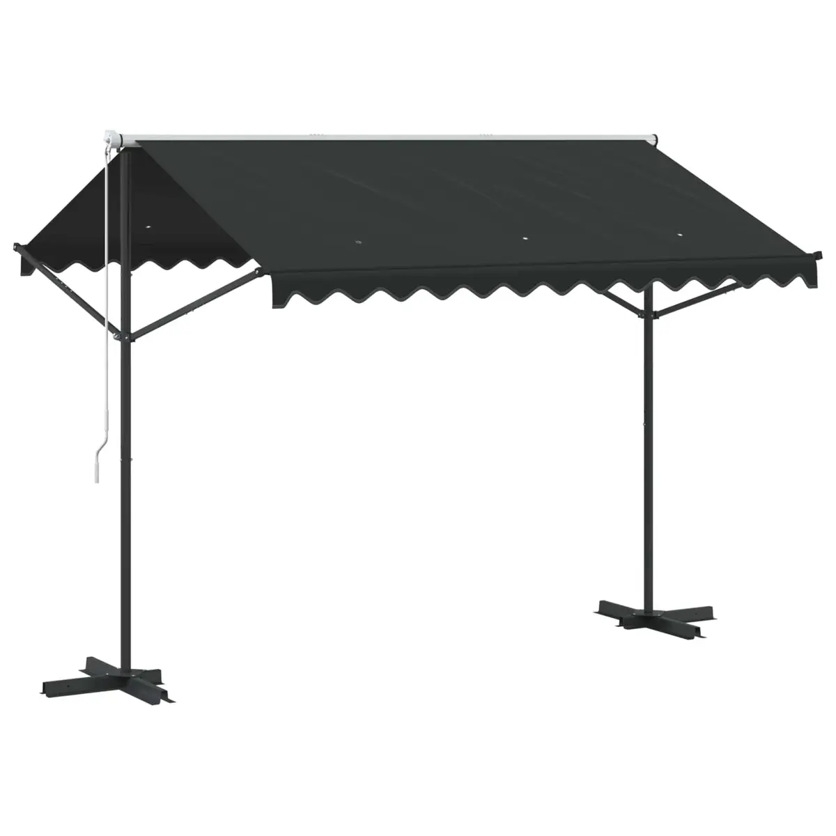 Free Standing Canopy Anthracite 300x300cm Outdoor Garden Patio Shade Weather Resistant Polyester with Powder Coated Steel Frame