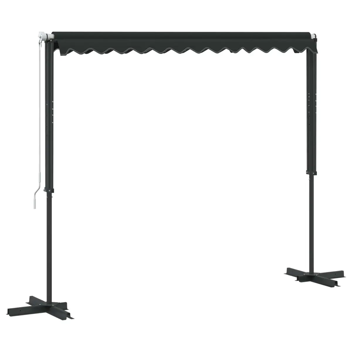 Free Standing Canopy Anthracite 300x300cm Outdoor Garden Patio Shade Weather Resistant Polyester with Powder Coated Steel Frame