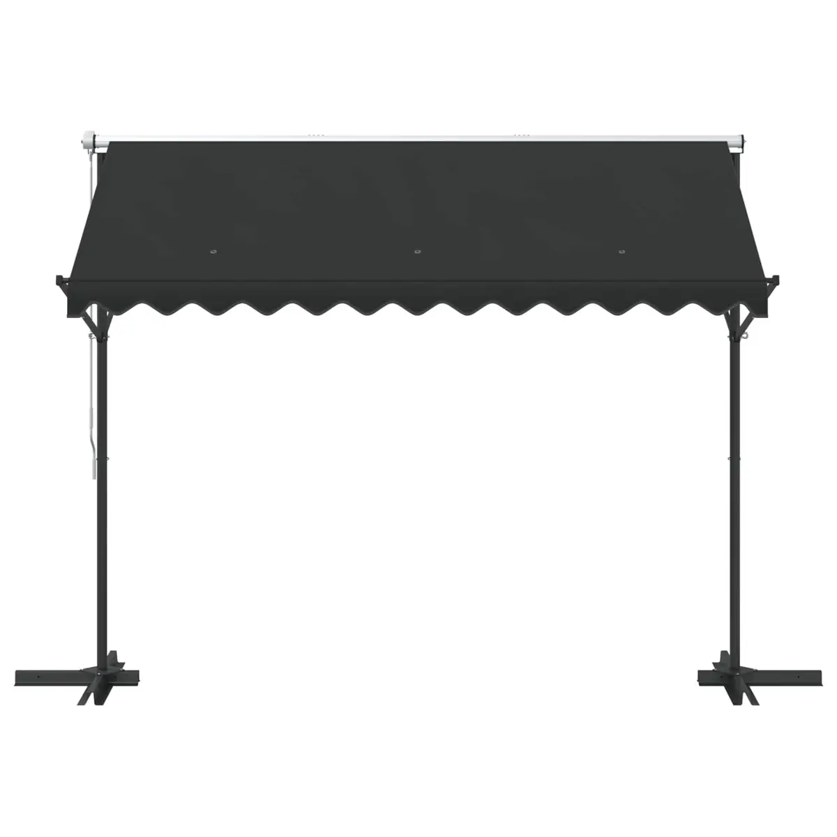 Free Standing Canopy Anthracite 300x300cm Outdoor Garden Patio Shade Weather Resistant Polyester with Powder Coated Steel Frame
