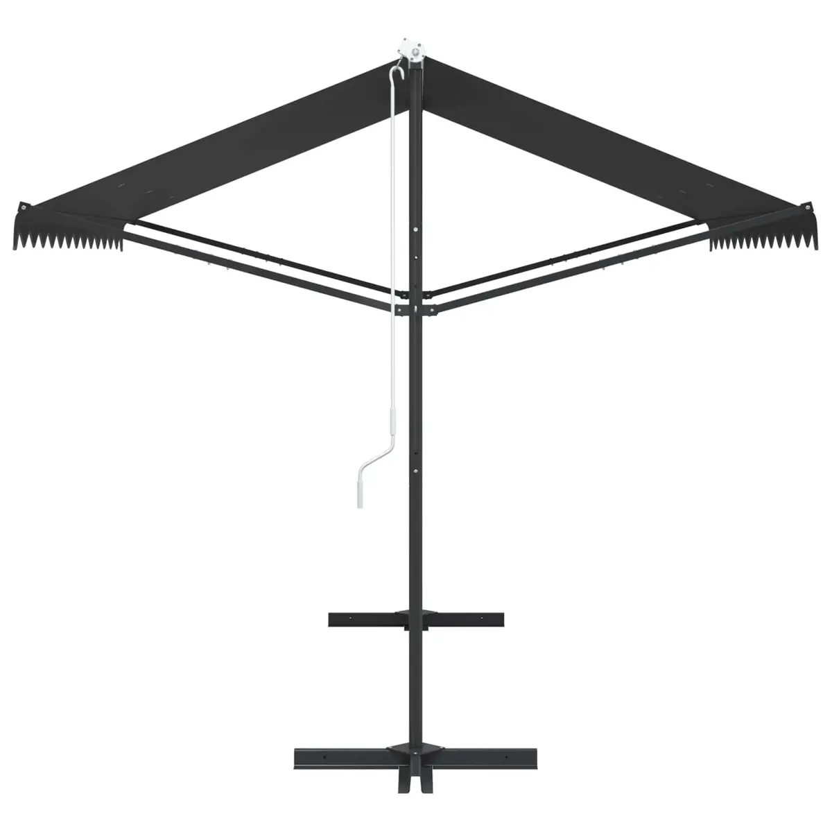 Free Standing Canopy Anthracite 300x300cm Outdoor Garden Patio Shade Weather Resistant Polyester with Powder Coated Steel Frame