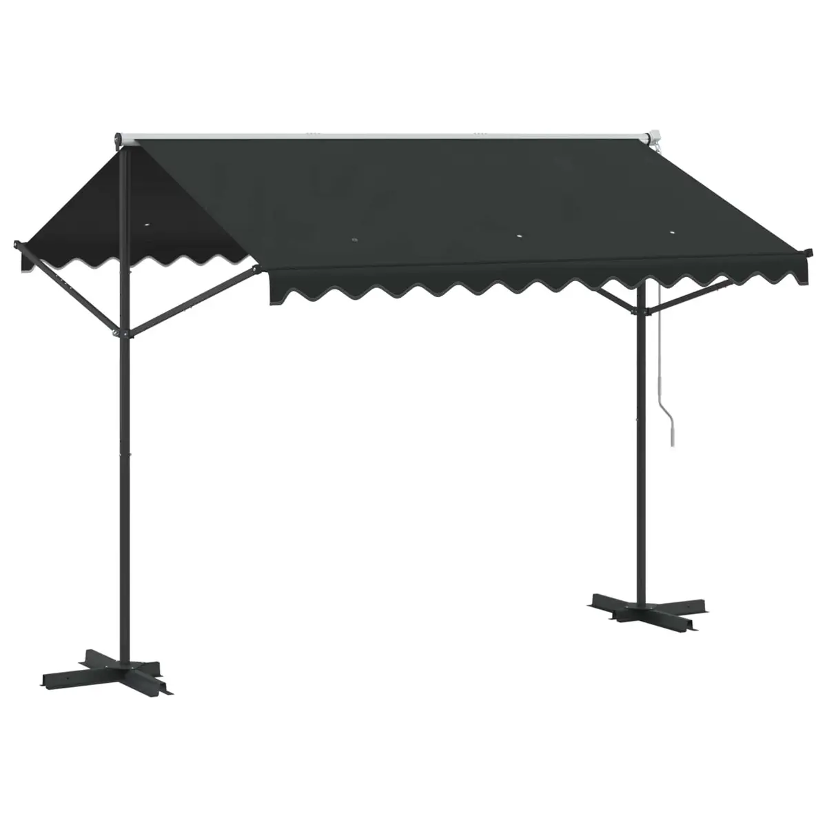 Free Standing Canopy Anthracite 300x300cm Outdoor Garden Patio Shade Weather Resistant Polyester with Powder Coated Steel Frame