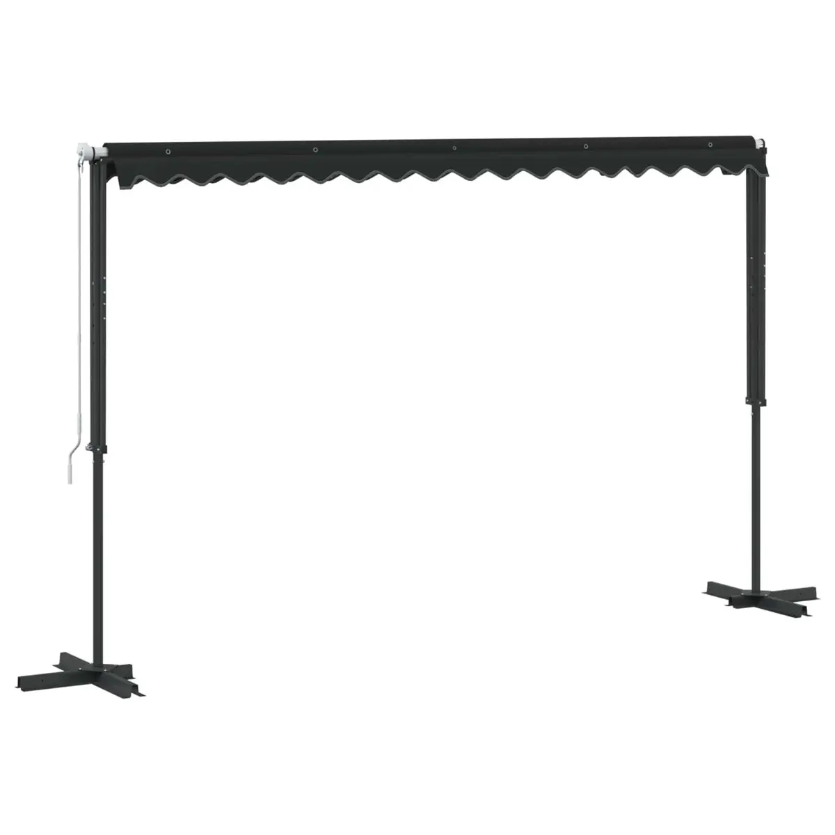 Free Standing Awning Powder-coated Steel 400x300 cm Anthracite