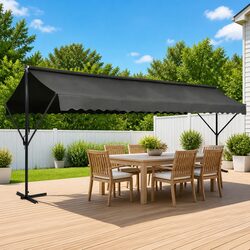 Free Standing Awning 600x300 cm Anthracite Garden Patio Sunshade Outdoor