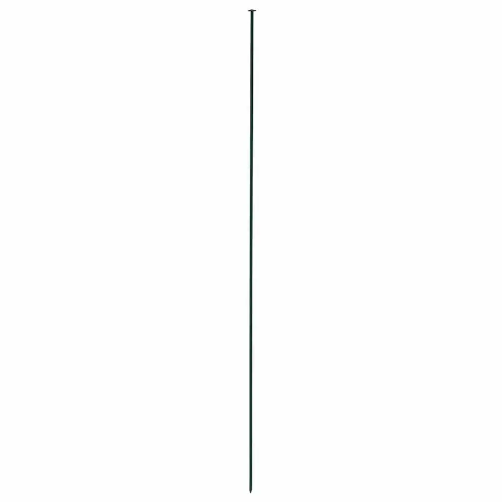 Garden Fence Panels Green Powder Coated Steel Wire 77.5x64 cm Outdoor Barrier Set