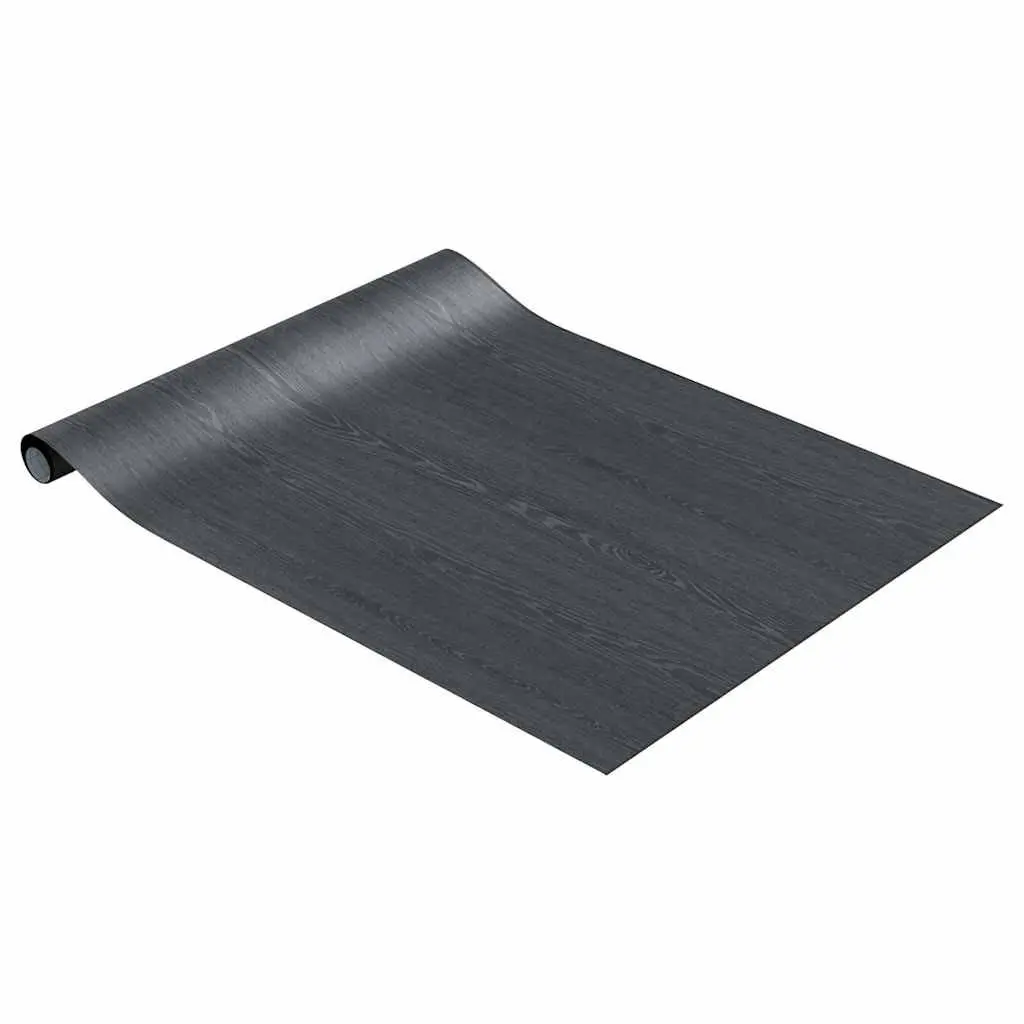 Self-Adhesive Furniture Film PVC 500x90cm Black Wood Grain Decor