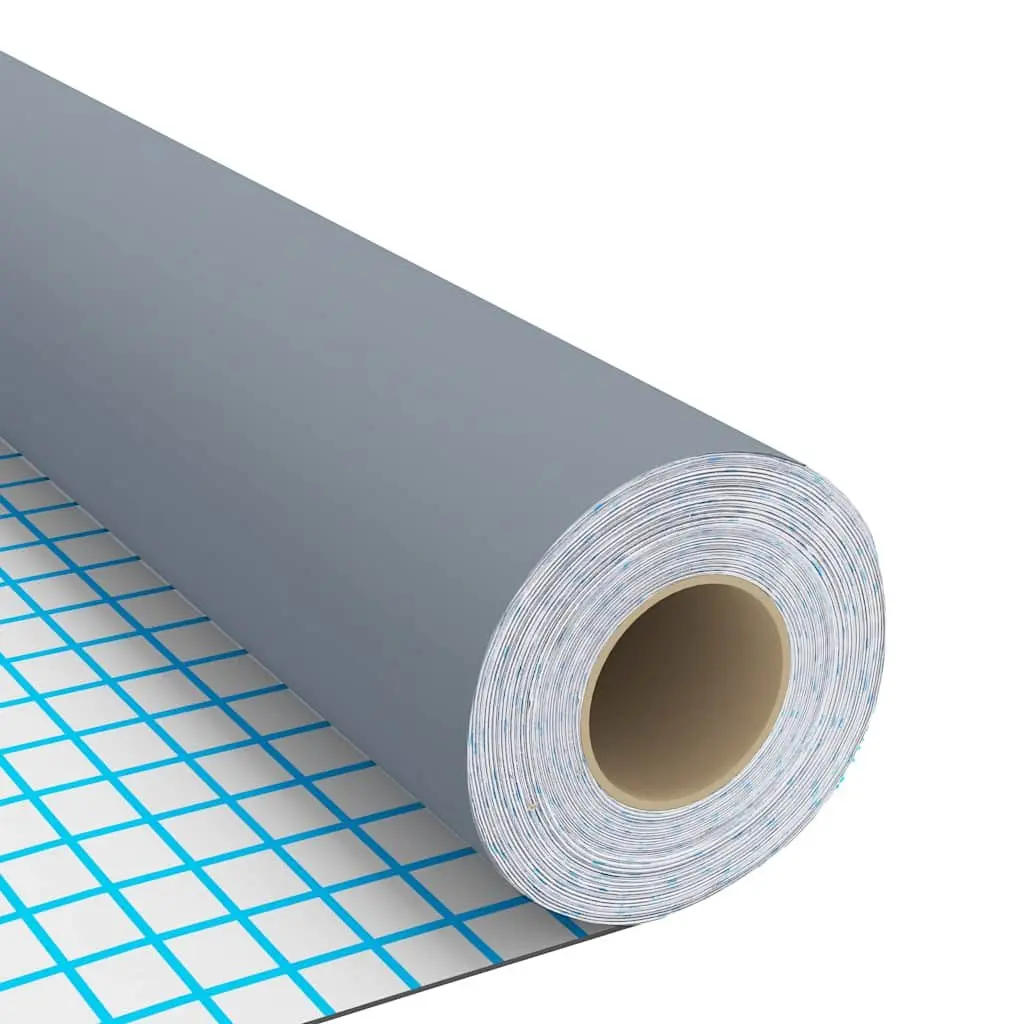 Self Adhesive PVC Film Grey 90cm x 500cm for Furniture Windows Doors and Walls Decor