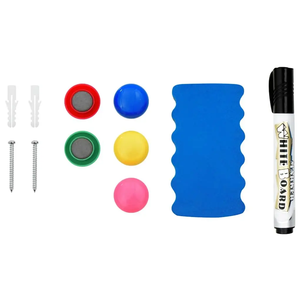 Whiteboard Lacquer-coated Steel 70x50cm White Wall Mounted