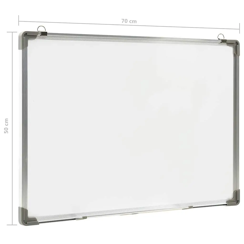Whiteboard Lacquer-coated Steel 70x50cm White Wall Mounted