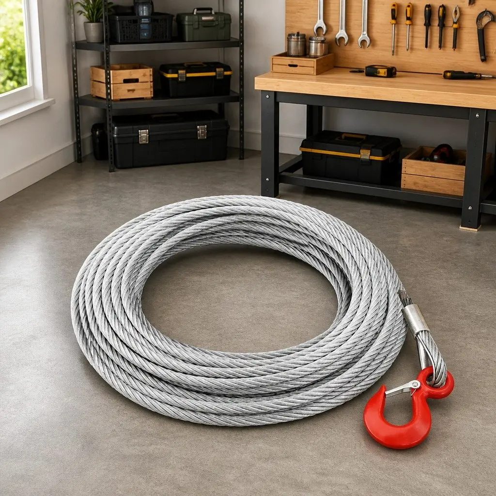 Wire Rope Cable Galvanised Steel 20m 800kg for Hoisting Binding and Material Handling