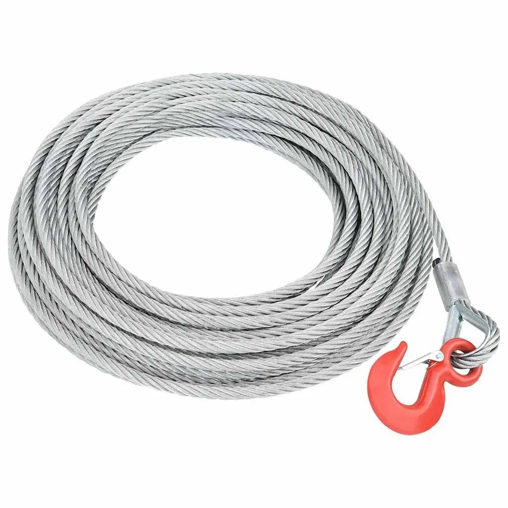 Wire Rope Hoist Winch Manual Pulling Traction Tool 20 m Steel Wire Rope Aluminium Housing 1600 kg Capacity