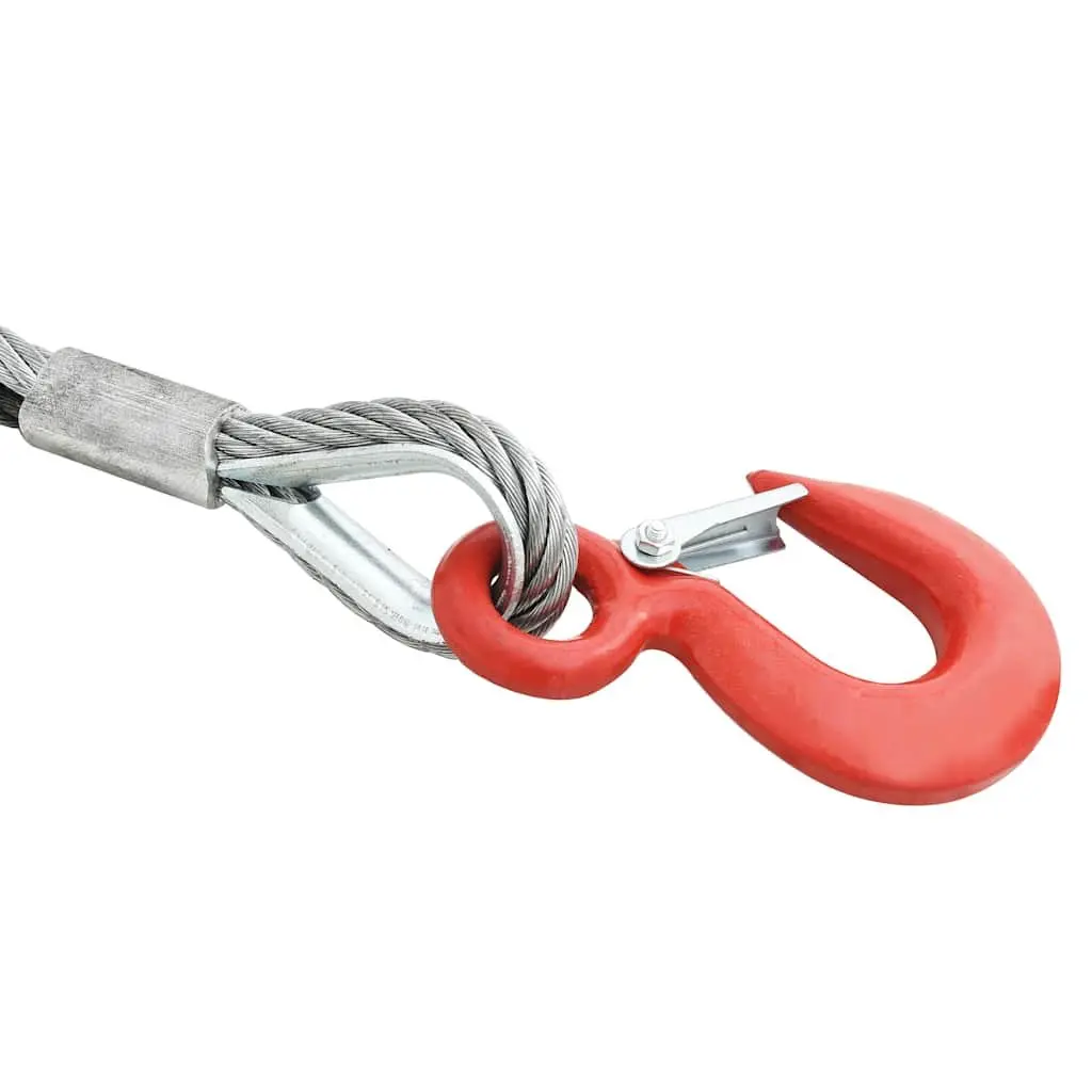 Wire Rope Hoist Winch Manual Pulling Traction Tool 20 m Steel Wire Rope Aluminium Housing 1600 kg Capacity