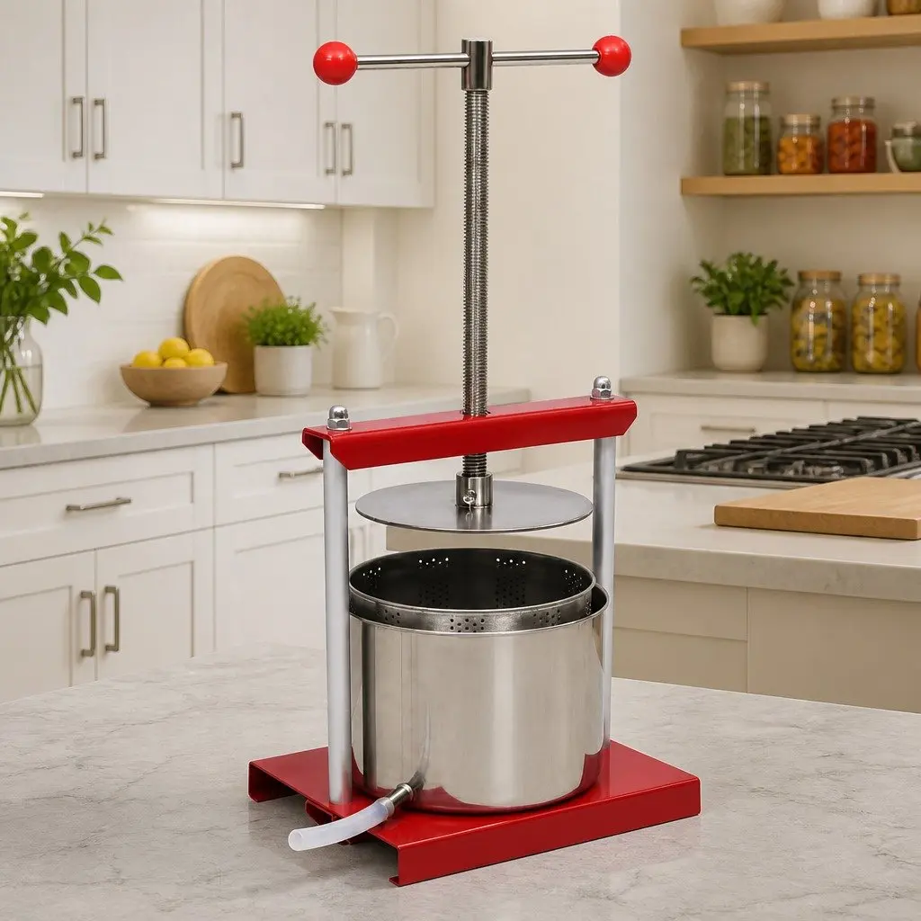 Fruit Press Manual 6L Stainless Steel Black Juicer for Fruits Vegetables Herbs
