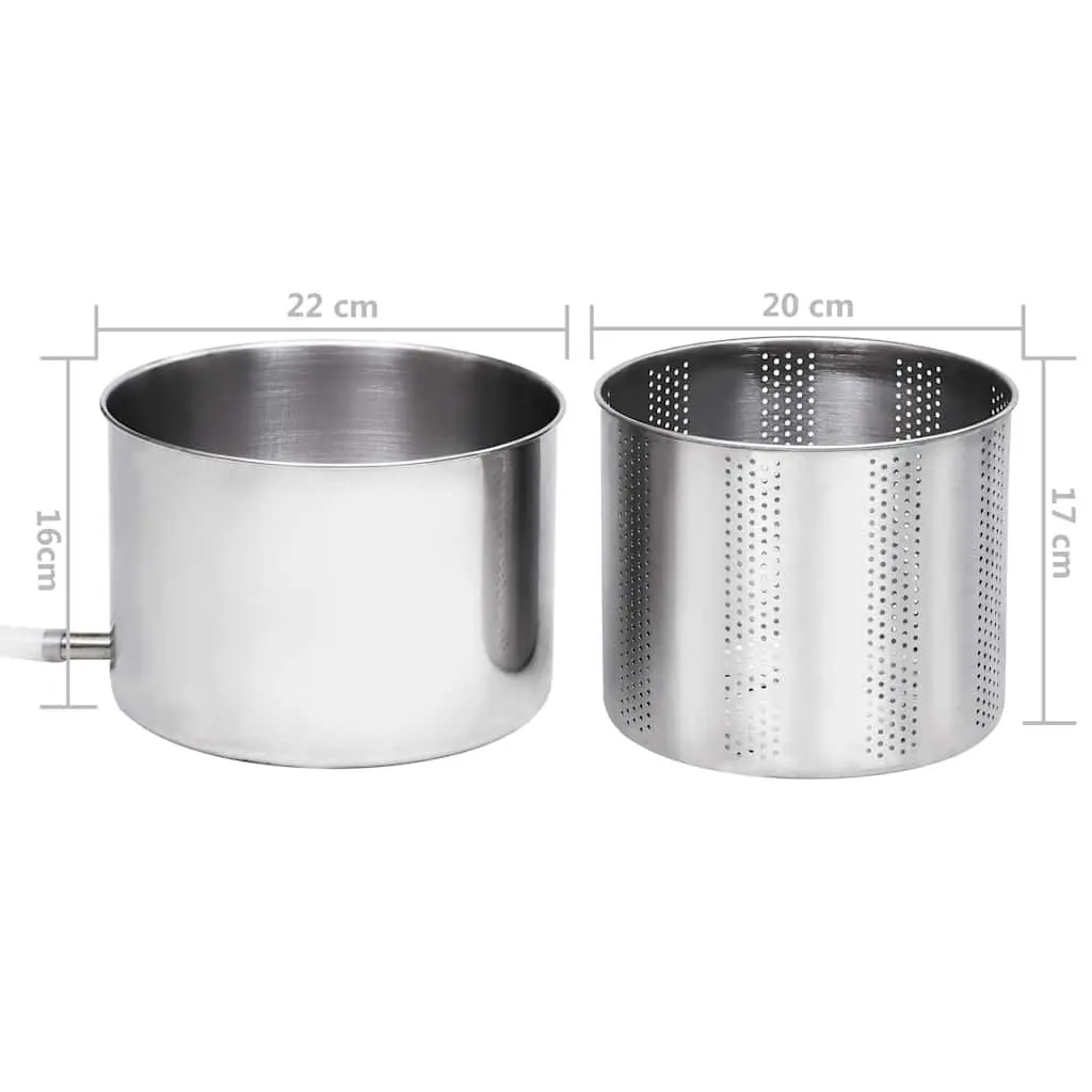 Fruit Press Manual 6L Stainless Steel Black Juicer for Fruits Vegetables Herbs