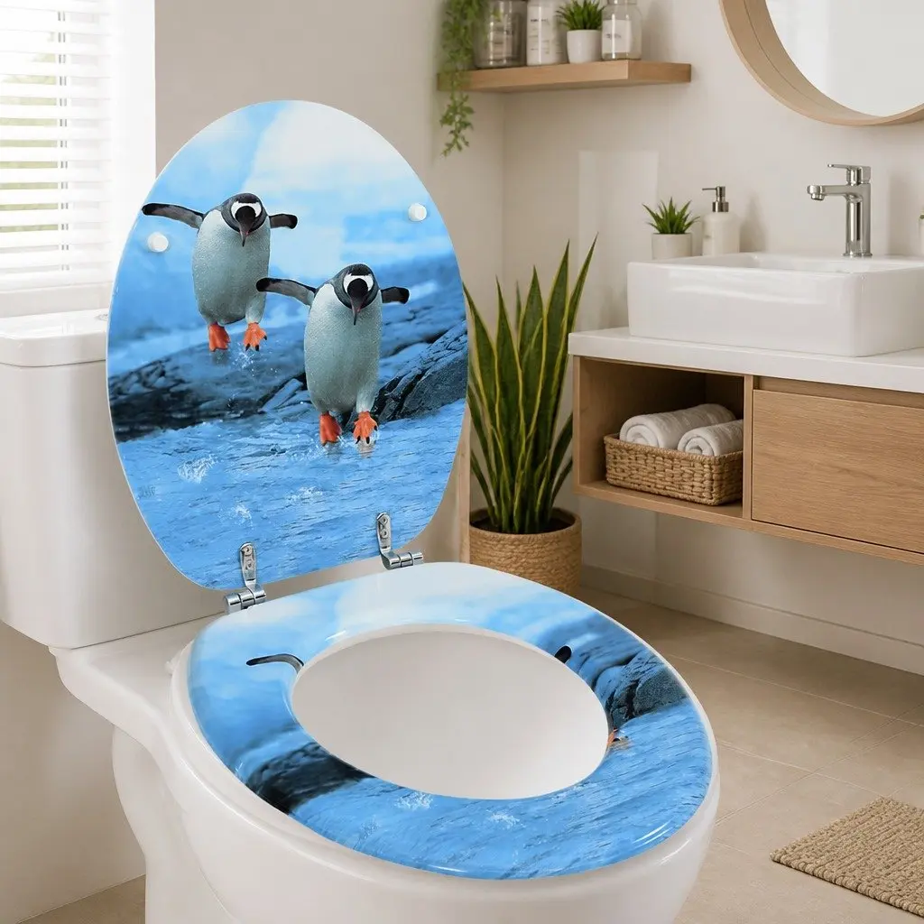 Penguin Toilet Seat with Adjustable Fit