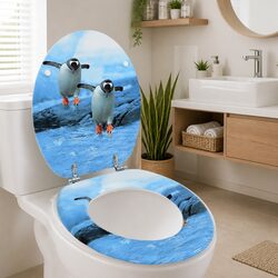 Practical Penguin Toilet Seat with Adjustable Fit