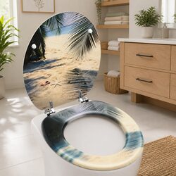Functional Beach-Inspired Toilet Seat for Home Use