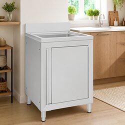 Commercial Stainless Steel Kitchen Sink Cabinet 60x60x96 cm Restaurant Food